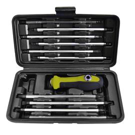 Odvijač sa izmenljivim nastavcima ravni, krstasti, torx, imbus u plastičnoj kutiji 11/1 JBM